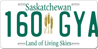 SK license plate 160GYA