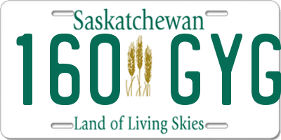 SK license plate 160GYG