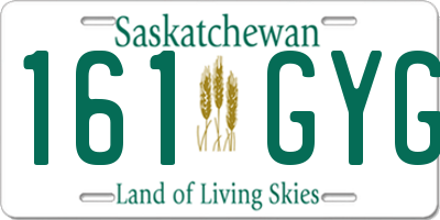 SK license plate 161GYG