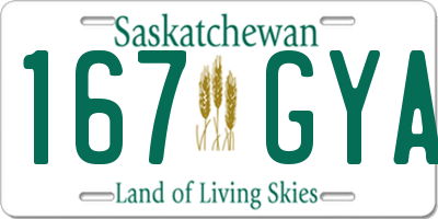 SK license plate 167GYA