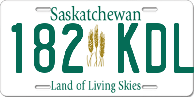 SK license plate 182KDL