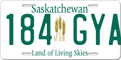 SK license plate 184GYA