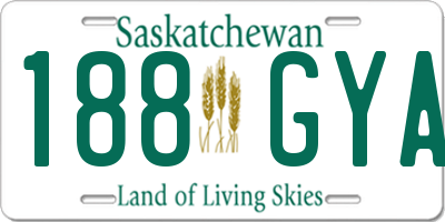 SK license plate 188GYA