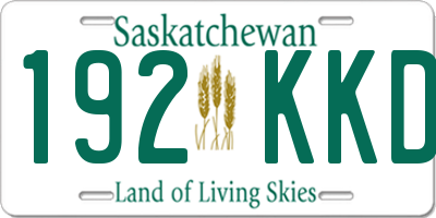 SK license plate 192KKD