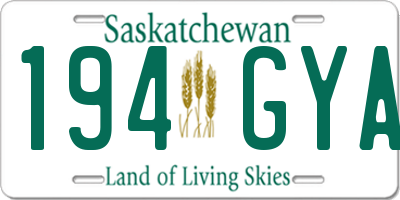 SK license plate 194GYA