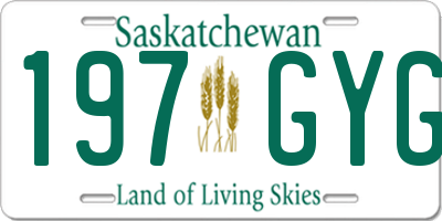 SK license plate 197GYG