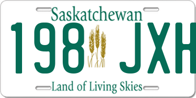 SK license plate 198JXH