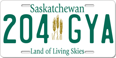 SK license plate 204GYA