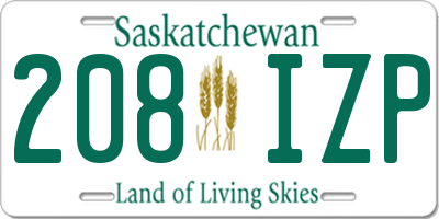 SK license plate 208IZP