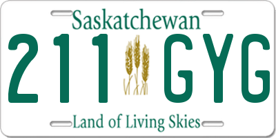 SK license plate 211GYG