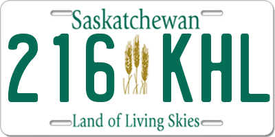 SK license plate 216KHL