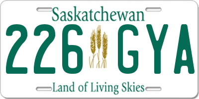 SK license plate 226GYA