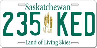 SK license plate 235KED