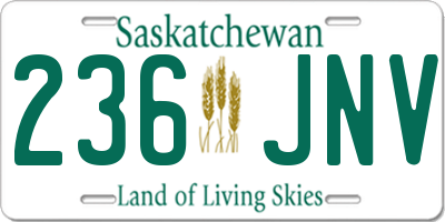SK license plate 236JNV