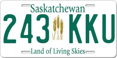 SK license plate 243KKU