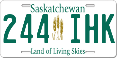 SK license plate 244IHK