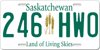 SK license plate 246HWO