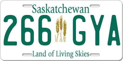 SK license plate 266GYA
