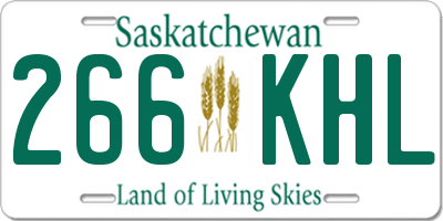 SK license plate 266KHL