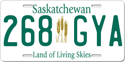 SK license plate 268GYA