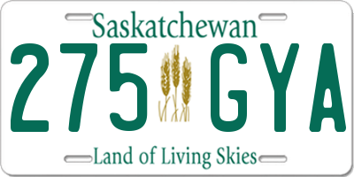 SK license plate 275GYA
