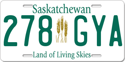 SK license plate 278GYA