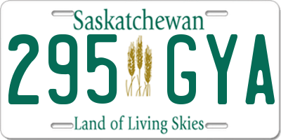 SK license plate 295GYA
