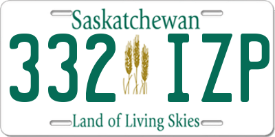 SK license plate 332IZP