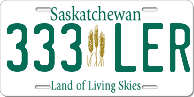 SK license plate 333LER