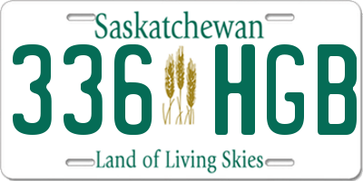 SK license plate 336HGB
