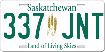 SK license plate 337JNT