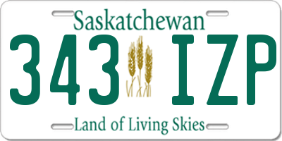 SK license plate 343IZP