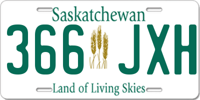 SK license plate 366JXH