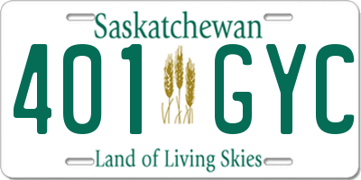 SK license plate 401GYC