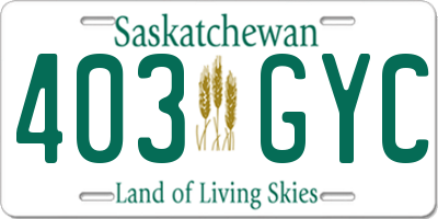 SK license plate 403GYC