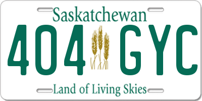 SK license plate 404GYC