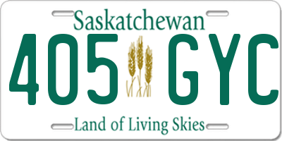 SK license plate 405GYC