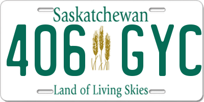 SK license plate 406GYC