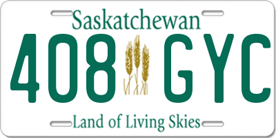 SK license plate 408GYC