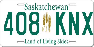 SK license plate 408KNX