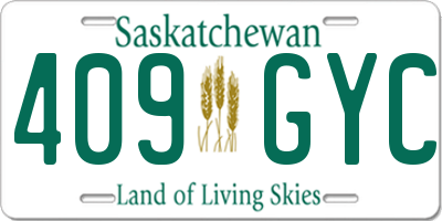 SK license plate 409GYC