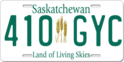 SK license plate 410GYC