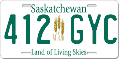 SK license plate 412GYC