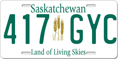 SK license plate 417GYC