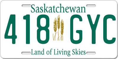 SK license plate 418GYC