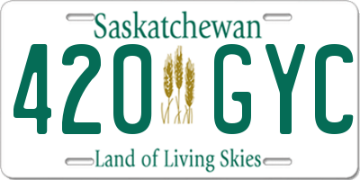 SK license plate 420GYC