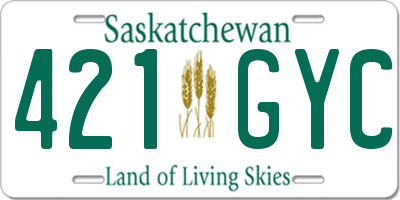 SK license plate 421GYC