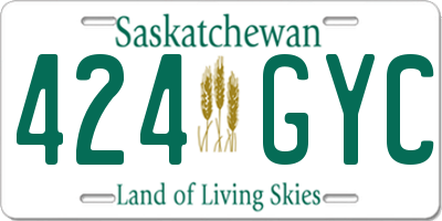 SK license plate 424GYC