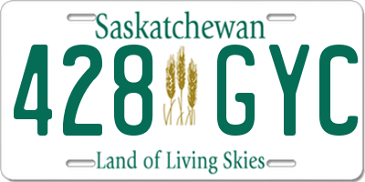 SK license plate 428GYC