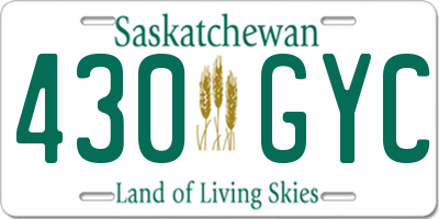 SK license plate 430GYC